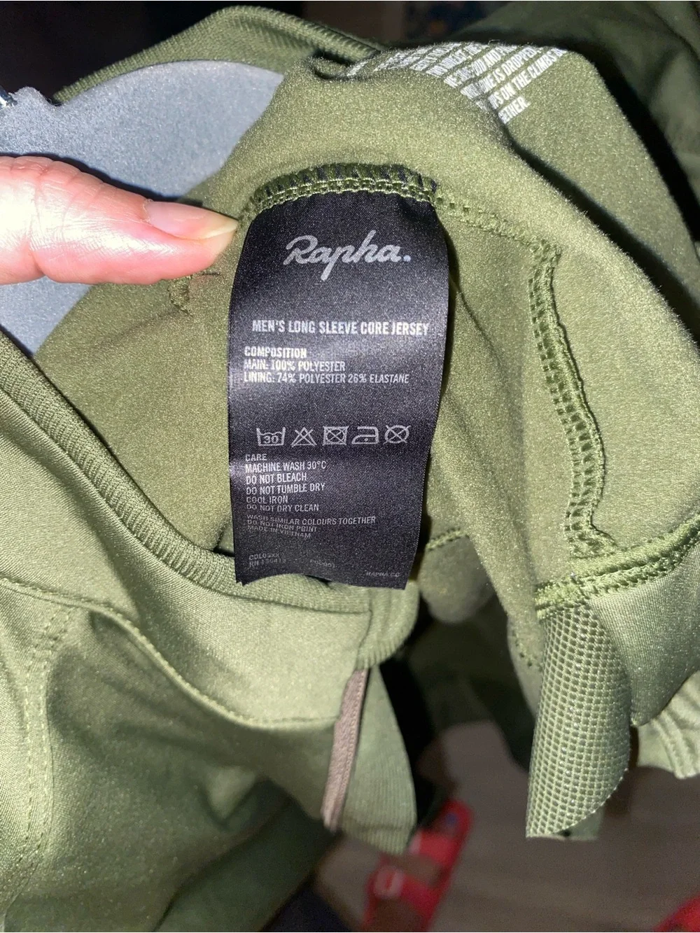 Rapha Long Sleeve Core Cycling Jersey - Olive Green - Medium
